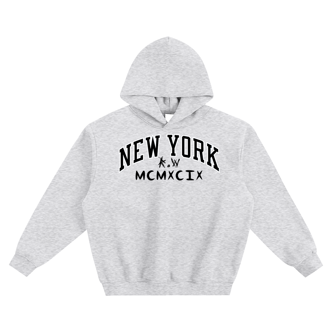 "NY RWMCM99" Fleeced Boxy Hoodie